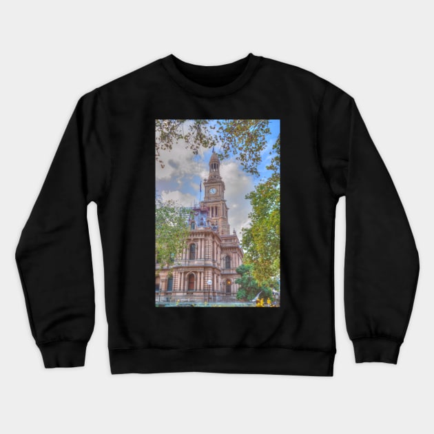 Sydney Town Hall Crewneck Sweatshirt by Michaelm43